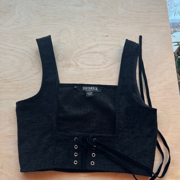 Disturbia Florence Lace-Up Harness Corset Top – US 4 - Picture 2 of 4